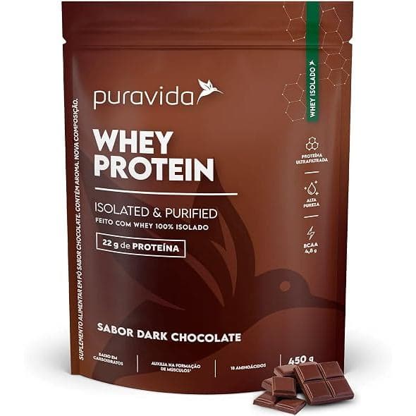 Whey Protein 100% Isolate & Purified Dark Chocolate 450g