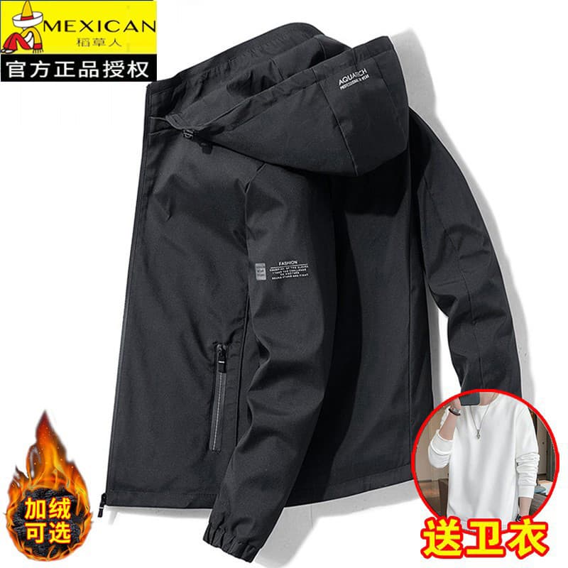 Espantalho 2026 novo estilo jaqueta masculina topo primavera outono jaqueta Casual fino-ajuste com capuz jaqueta esporti