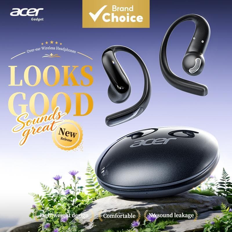 Fones de ouvido Bluetooth Acer OHR718, fones de ouvido sem fio, fone de ouvido Bluetooth com microfone, fone de ouvido