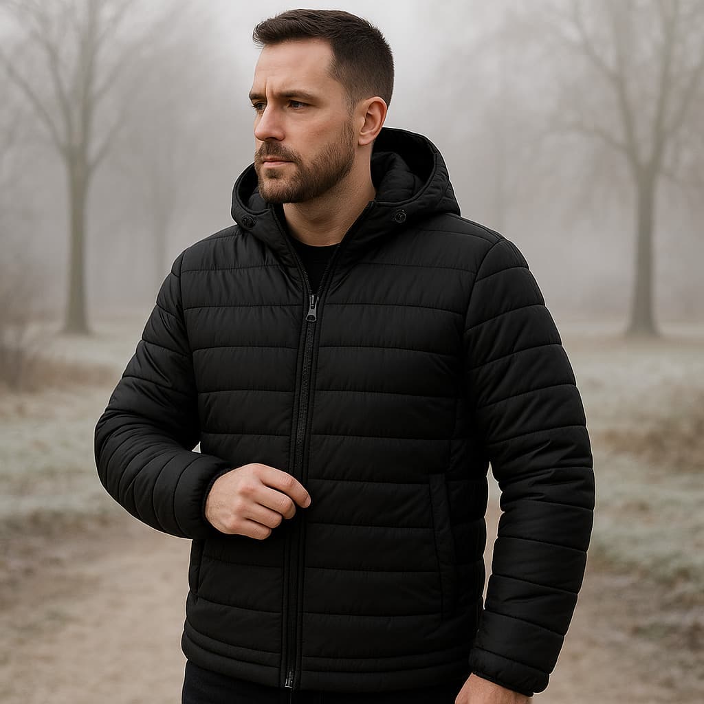 Jaqueta Puffer Bobojaco Corta Vento Nylon Masculino Gominho, Jaqueta Quente e Confortável, Qualidade Premium