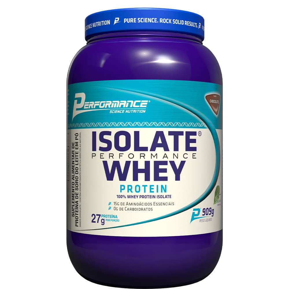 Whey Protein Isolado Isolate Chocolate Performance Nutrition 909g