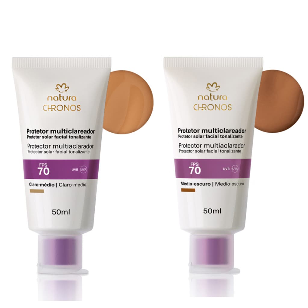 Natura Chronos Protetor Solar Facial Iluminador Fps 70-50ml