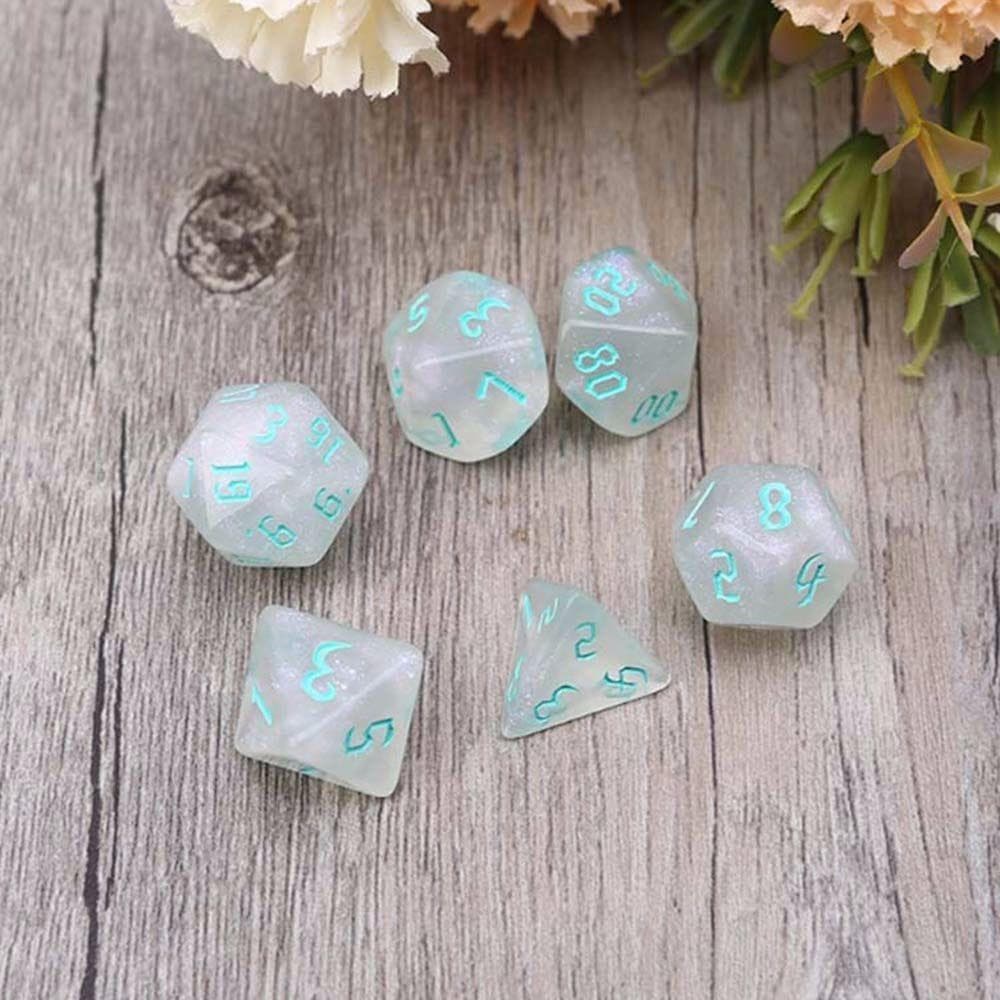 FTARLY Dados Poliédricos Entretenimento Família Festa Número Jogando Jogos Jogo De Mesa 7 Pçs/set
