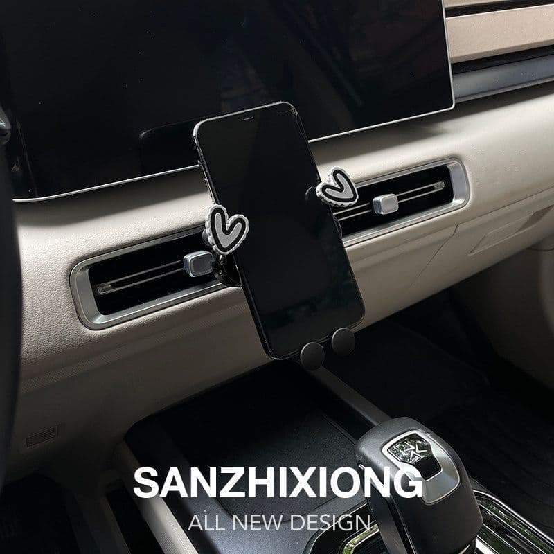 Suporte do telefone do carro saída de ar navegação dedicado bonito carro fixo Interior suporte do telefone feminino20260