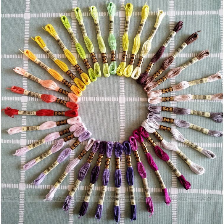 Linha de ponto cruz DMC genuína francesa nova série de cores No. 25 2018 Nova linha de algodão de 35 cores para bordar l