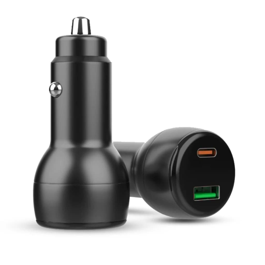 CARREGADOR VEICULAR AMET 65W TURBO TIPO C PD USB DUPLO