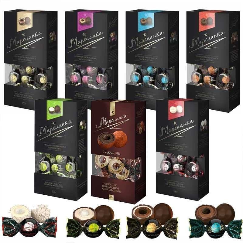 Chocolate russo importado marca Nevsky beleza escura Tiramisu trufa sabor sanduíche doces caixa de presente#俄罗斯巧克力进口涅夫斯基