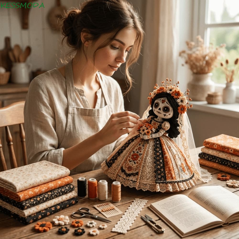 Conjunto De Fabricação De Bonecas , Kit De Costura DIY De Tecido Patchwork Artesanato De Tecelagem Artesanal Inacabado