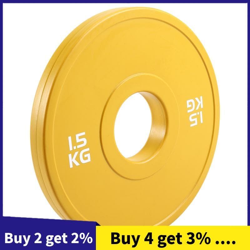 Placas Microtipo Para Academia , Placa De Peso Com Halteres , Fracionária De Borracha , Abertura Adicional 50.4mm 1.5KG