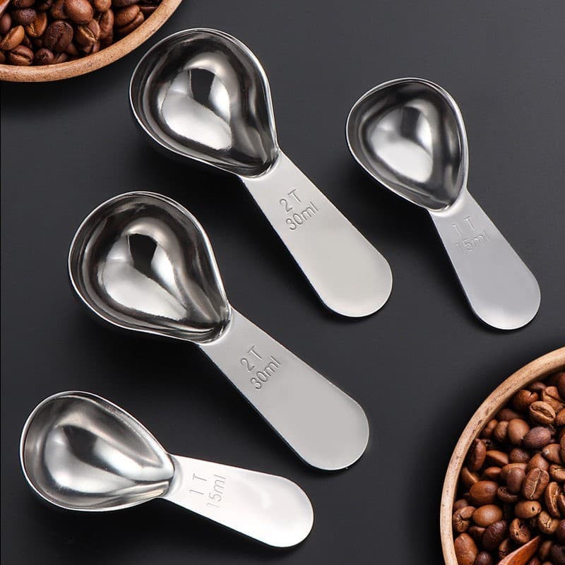 Colher medidora de grãos de café em aço inoxidável com escala 0ml pode ser chamada colher de leite em pó colher de café 