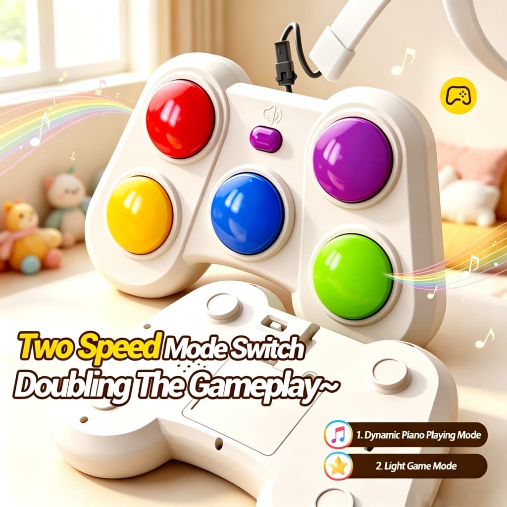 Brinquedos de ritmo musical infantil, com luz, dois modos de jogo, brinquedos educativos de coordenação mão-olho