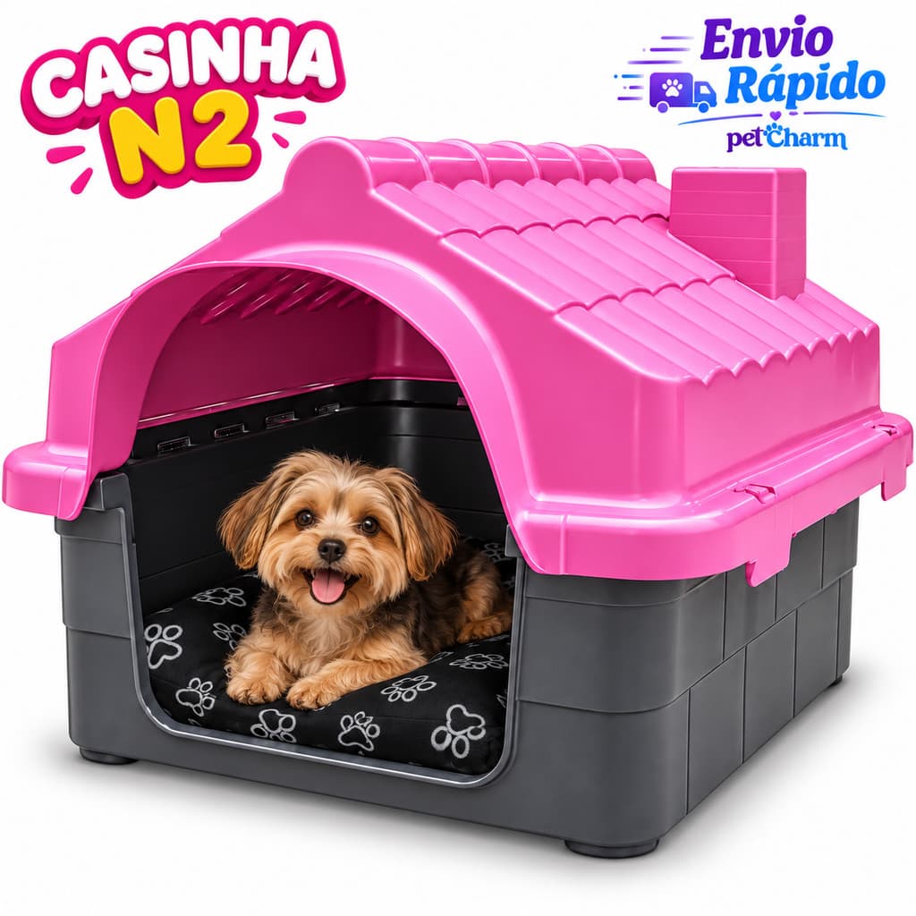 Casa N2 + Caminha Pet Casinha Para Cachorro Pet Cães e Gatos Cachorro Pequeno