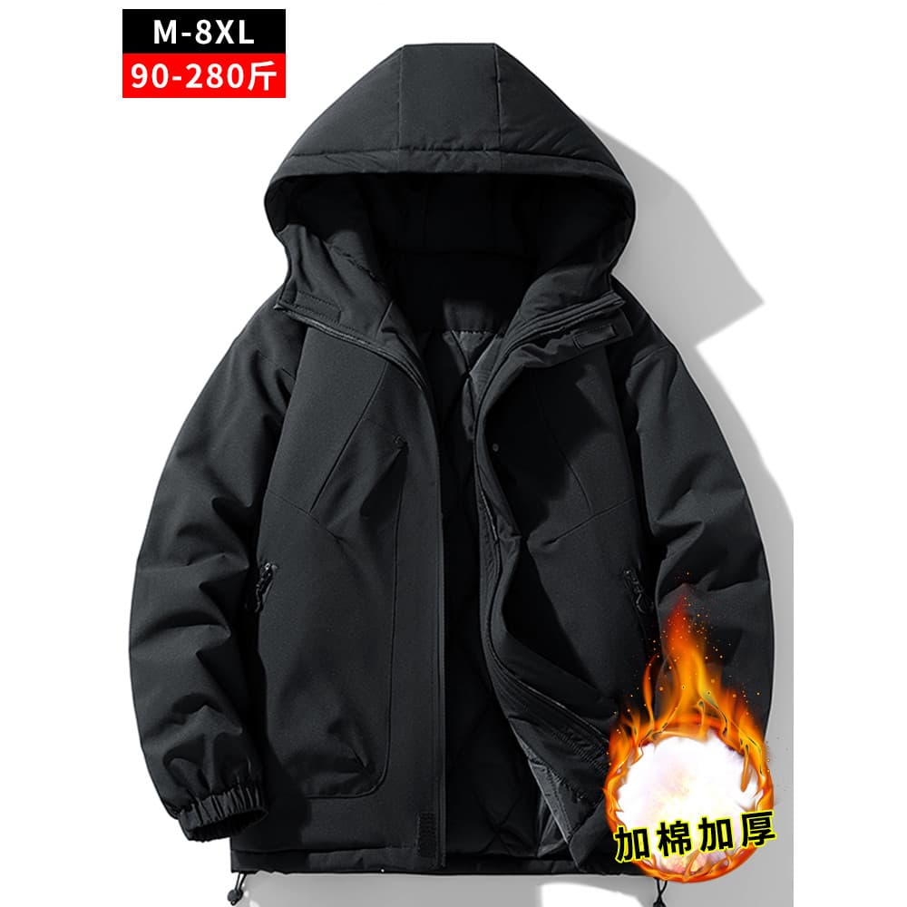 Jaqueta acolchoada masculina inverno engrossado quente acolchoado jaqueta gorda mais gordura plus Size jaqueta masculina