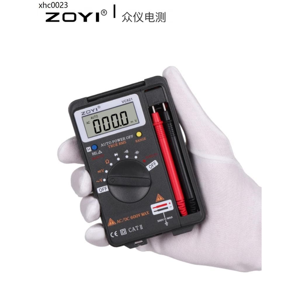 Zhongyi VC921 multímetro digital de alta precisão, tipo cartão, Display digital portátil, Capacitor Anti-queimadura, med