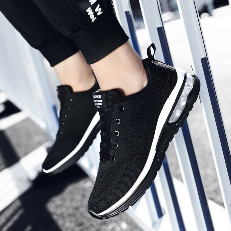 Almofada de ar de alta qualidade tênis de corrida masculino sapatos esportivos moda Casual All-Match tênis faculdade luz