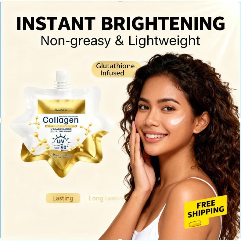 Osso colágeno Anti-rugas claro clareamento protetor solar creme facial Base creme protetor solar loção
