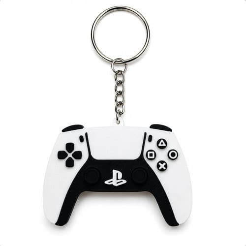 Chaveiro Controle Ps5 Gamer Videogame Personalizado 3d Branco