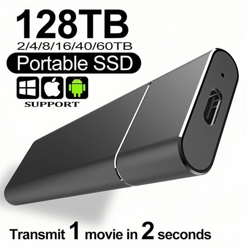Novo Disco Rígido Externo SSD Portátil 2 TB 4 8 16 Tipo C USB 3.1 De Alta Velocidade 40 60 128 Discos Rígidos De Armazen