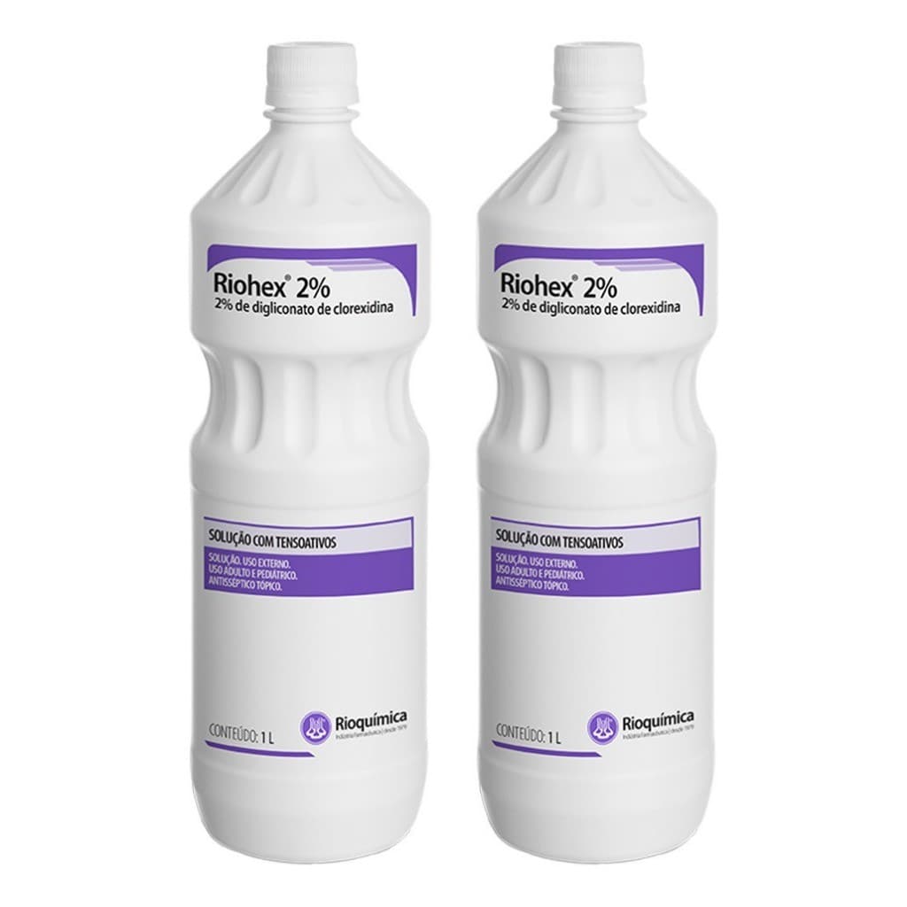 Kit C/2 Riohex Solução Degermante 2% 1L
