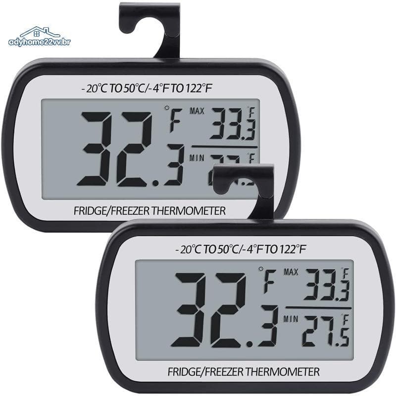 adyhome22vv Digital Freezer Room Termômetro Grande LCD À Prova D'água Magnético Ba Gancho Monitor De Temperatura Para Co