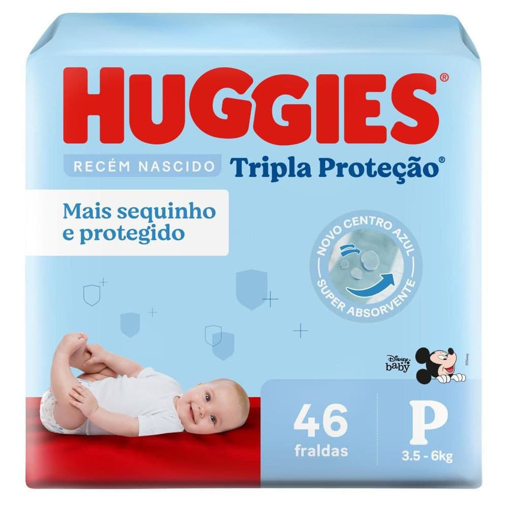 Fralda Tripla Proteção P 46 Fraldas Huggies