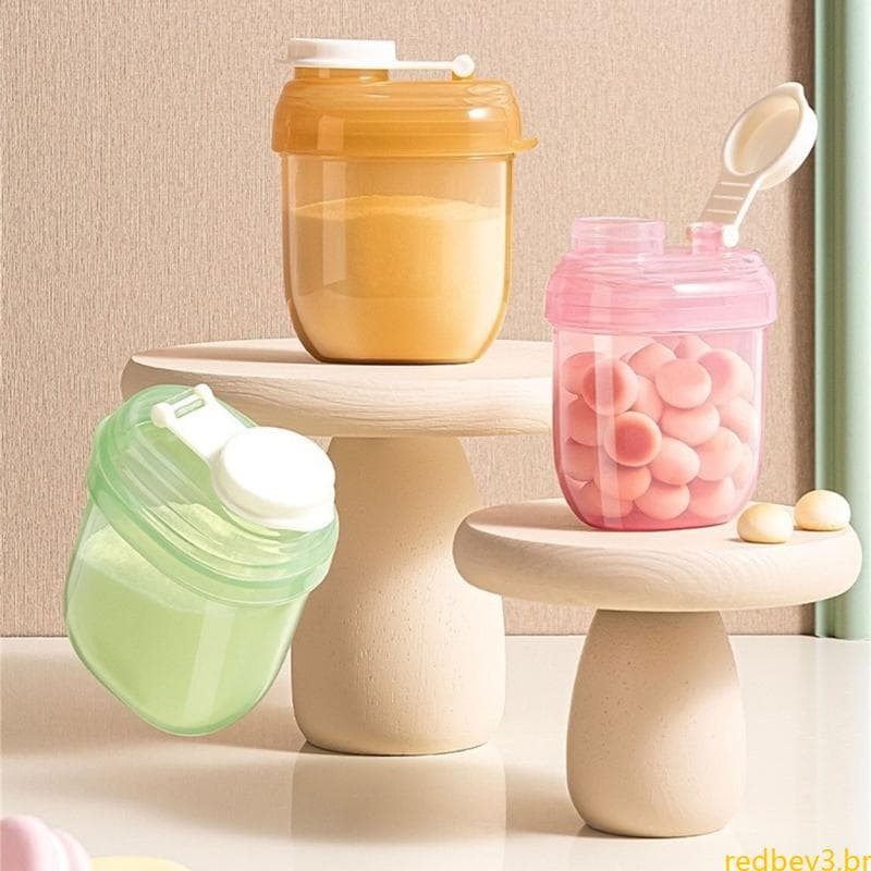 Recipiente De Leite Em Pó Infantil Espaçoso Vermelho 90ml , Estojo De Armazenamento Compacto Com Vedação Segura , Máquin