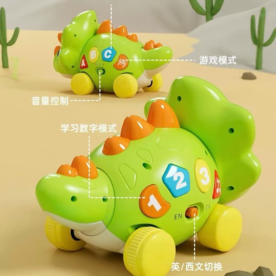 Dinossauros musicais exportados para crianças aprendem a escalar brinquedos infantis brinquedos educativos para educação