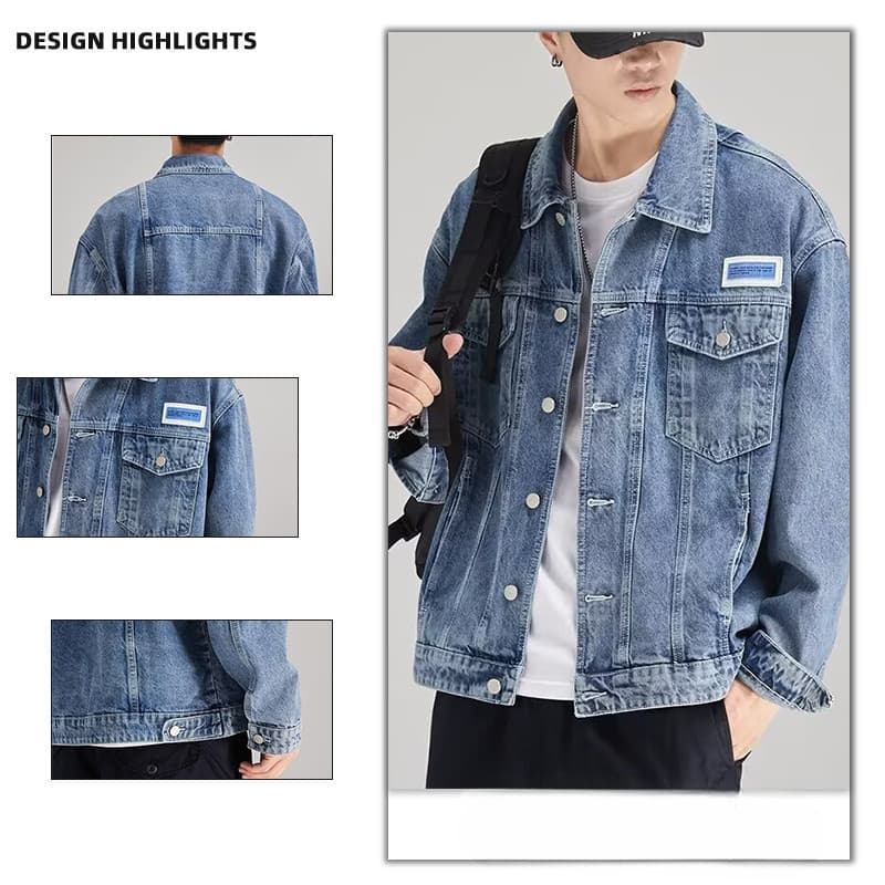 Jaqueta jeans masculina jaqueta jeans 2026 nova jaqueta masculina casaco coro