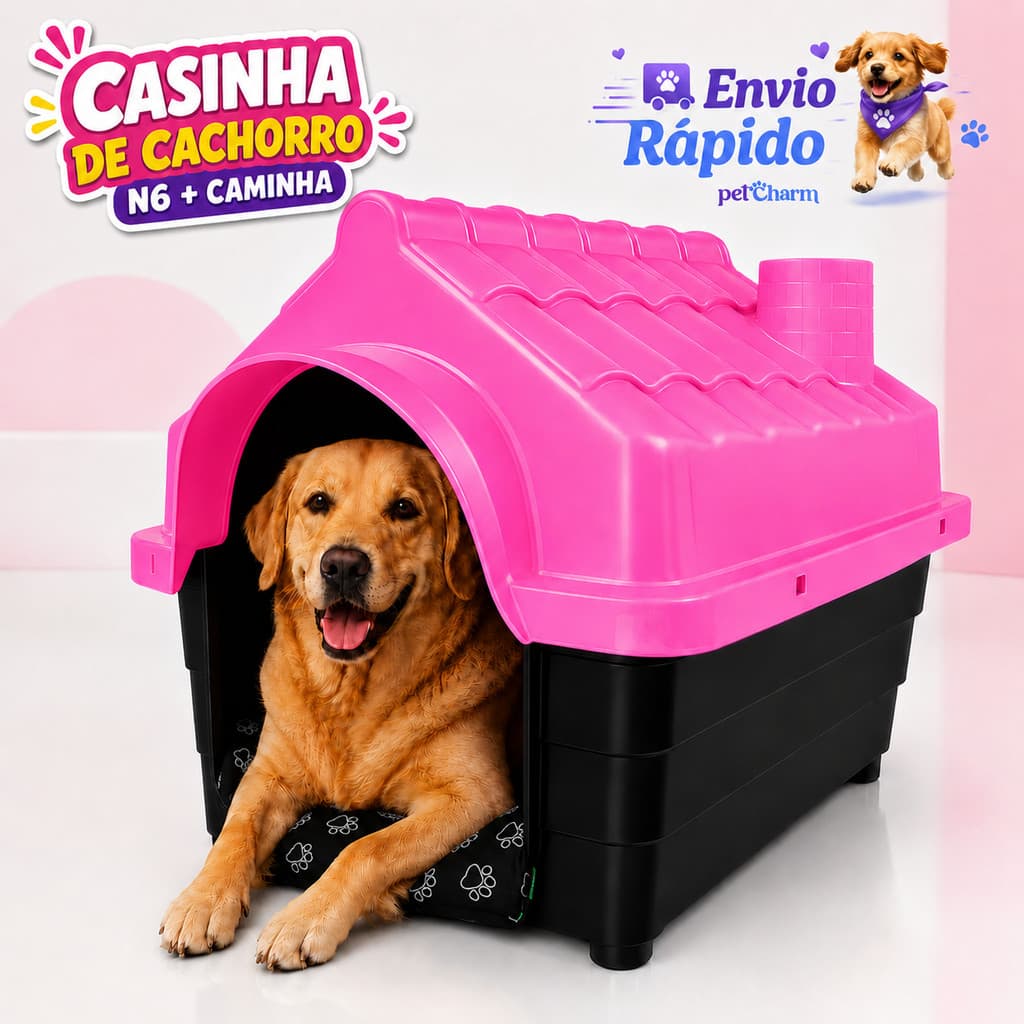 Casa Casinha de Cachorro N6 com Caminha Colchão Casinha Confortável Para Cães