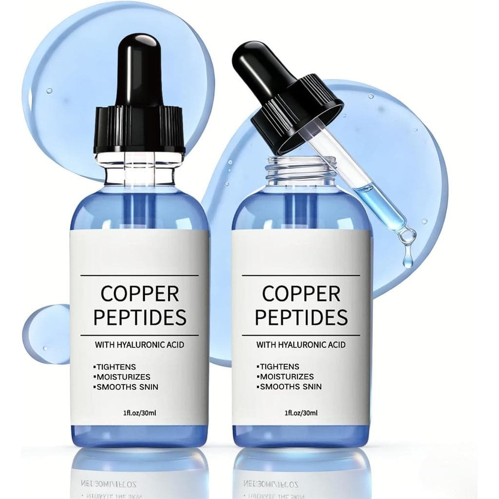 2PCSGHK-CUCperPeptidesSerforFace, Sérum Anti-Idade para o Rosto com Ácido Hialurônico, Sérum Coreano de Peptídeos para R