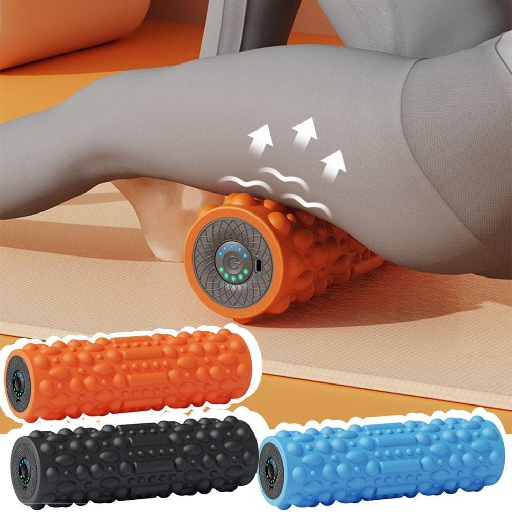 Rolo De Espuma Vibratória INTREE , Coluna De Ioga Elétrica Texturizada 3D Recarregável , Massageador Muscular De Exercíc