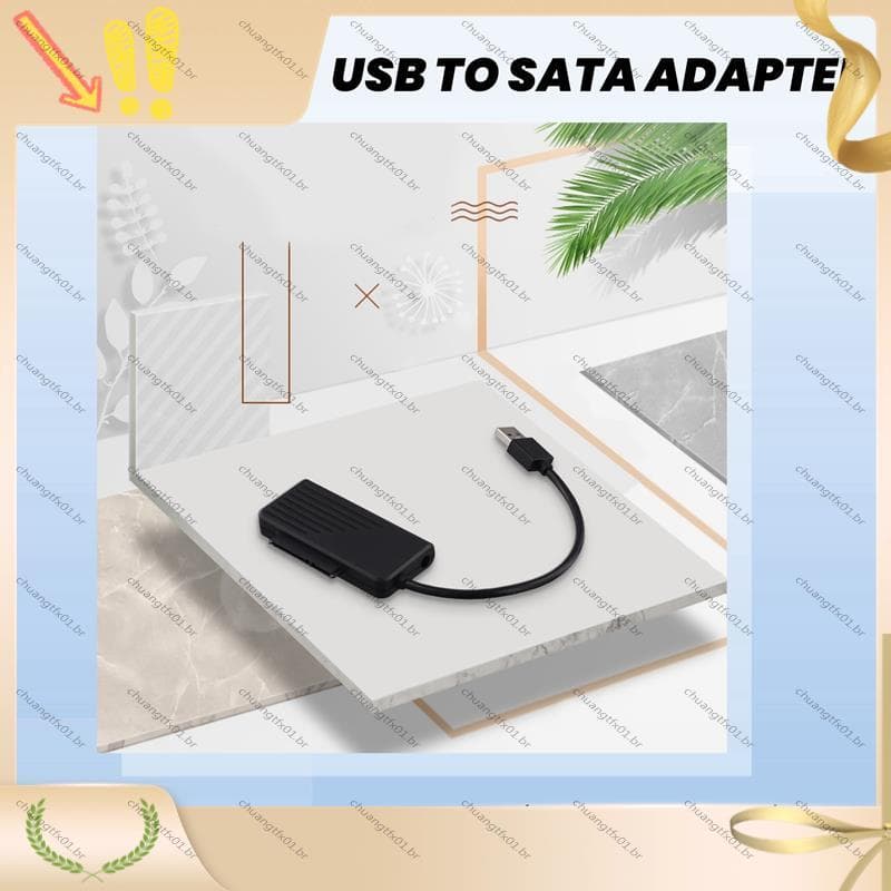 [Promover C] Adaptador USB Para SATA Alimentado Por Cabo Com Porta DC (Chip) Externo Disco Rígido De 2,5/3,5 Polegadas