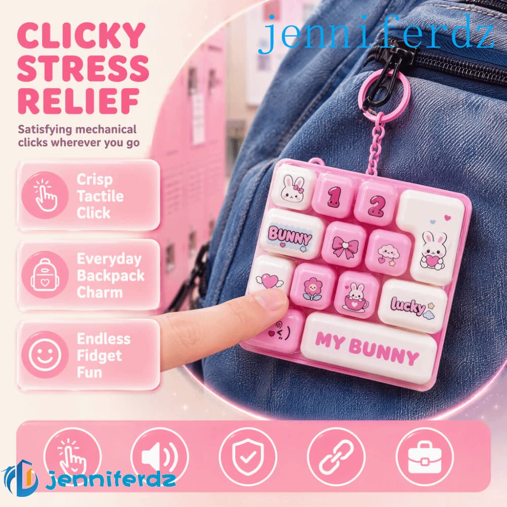 Chaveiro De Teclado AJENNIFER , Sons Mecânicos , Teclas Clicáveis , Mecânico , Padrões De Animais