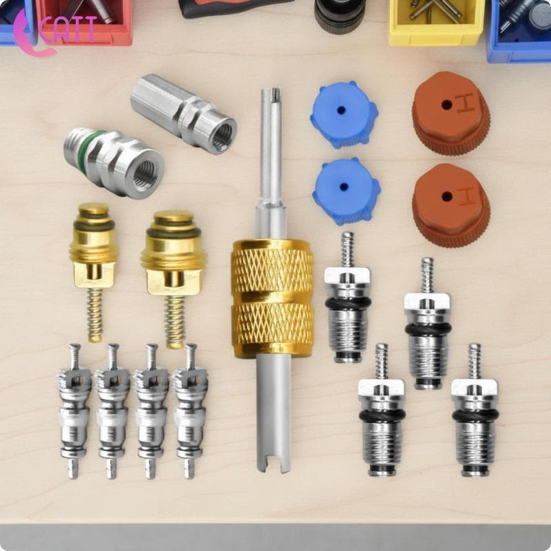 [Dadada2] Chave De Válvula Automotiva Conjunto Completo De Ferramentas De Ar Kit De Remoção De Núcleo De Aço Para Garage