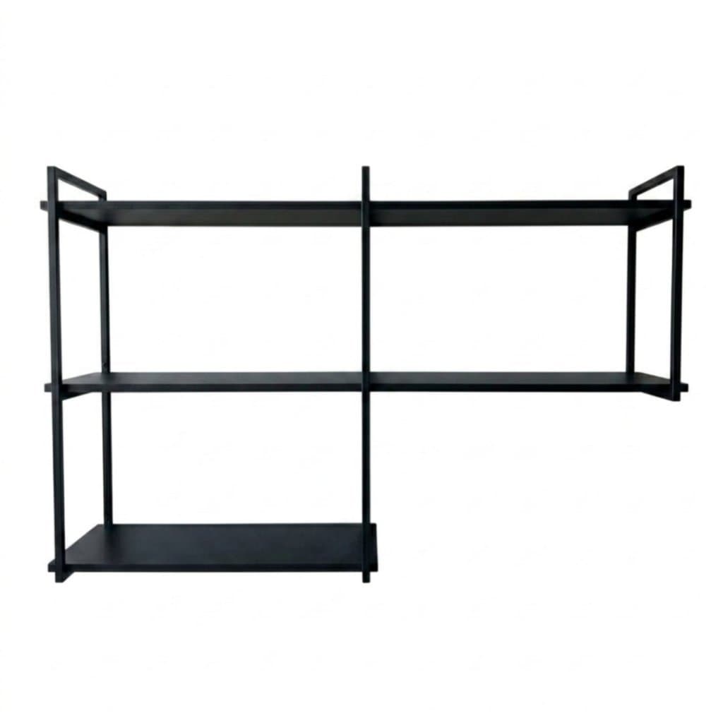 Kit Prateleira Industrial Tripla de Parede Cozinha Moderna Suporte Eletrodomésticos Até 90kg