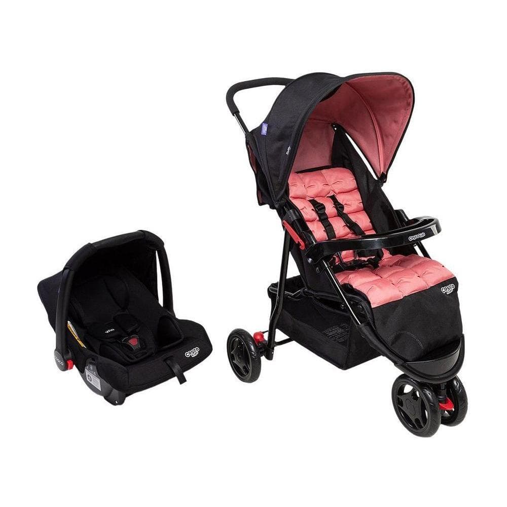 Carrinho de Bebê com Bebê Conforto Cosco Kids Toffy Duo 3 Rodas até 15kg
