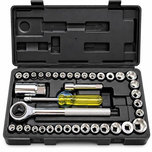 Jogo De Chaves Soquete Catraca Reversível 40 Peças Maleta Ferramentas Black Bull Kit De Ferramentas Chave Catraca Rev...