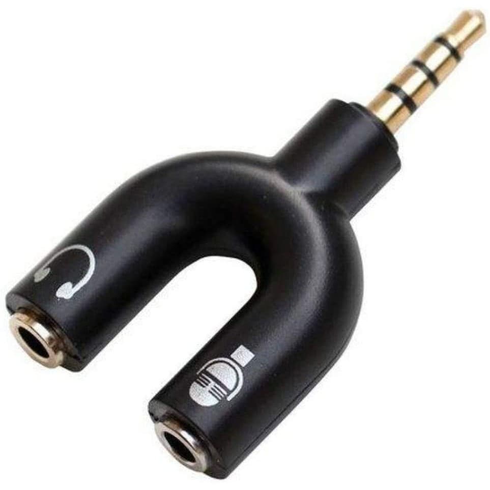 Cabo Adaptador Audio P3 Para P2 Fone E Microfone Para Computador Notebook Home Office E Setup Gamer Cores Variadas