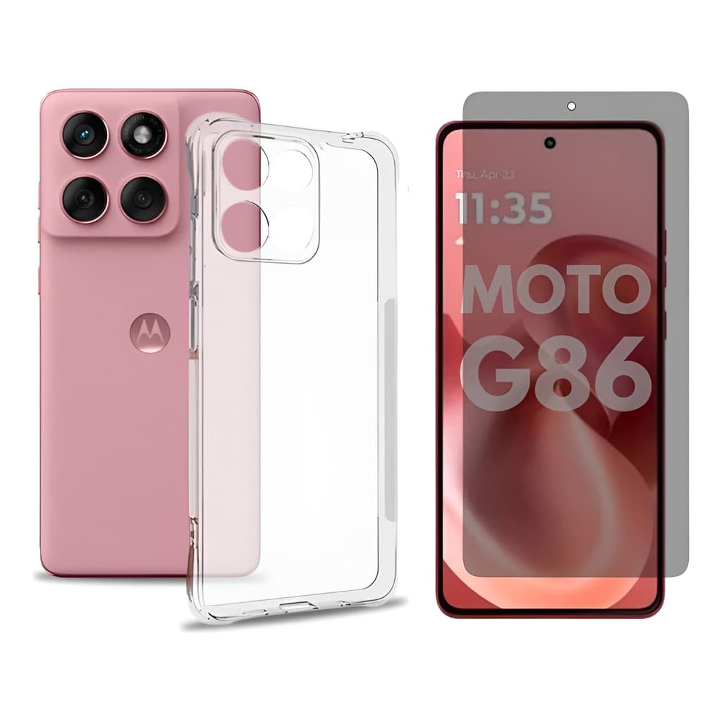 Capa Case Capinha Anti Impacto Para Motorola Moto G86 + Película 3D Privacidade