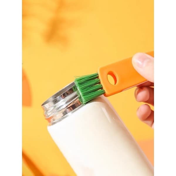 Escova 3 em 1 para Bebê – Mini, Portátil Dobrável, Perfeita para Garrafa, Mamadeira, Bico e Copos