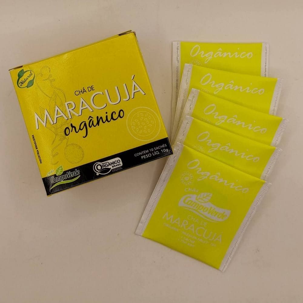 Chá Maracujá Fruta Desidratada Orgânico sem açúcar 10 sachês