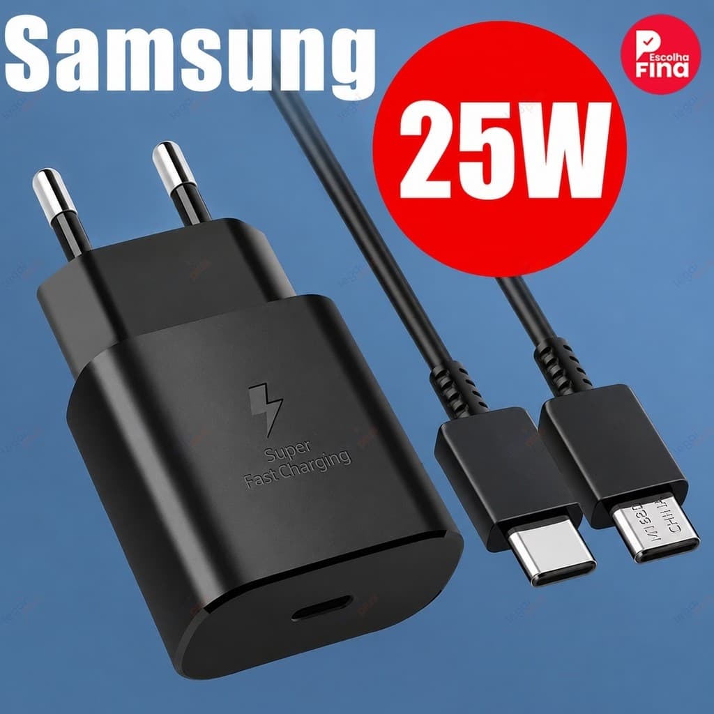 Carregador Rápido 45W Tipo-C Original com Eficiência Energética carregador para celular +cabo de carregamento