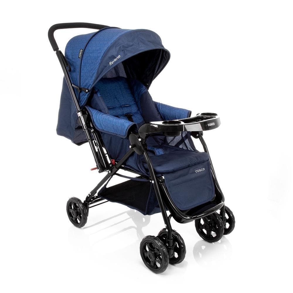Carrinho de Bebê Cosco Kids Reverse 0-15kg Aça Reversível Passeio Azul
