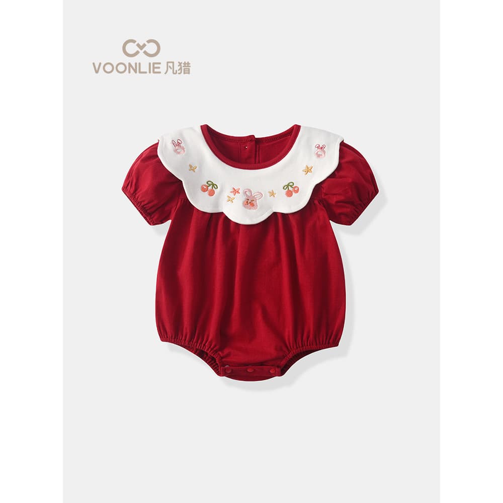 Fan Hunter roupas de verão do bebê roupas de bebê recém-nascido roupas do bebê menina Outing macacão cem dias macacão ve