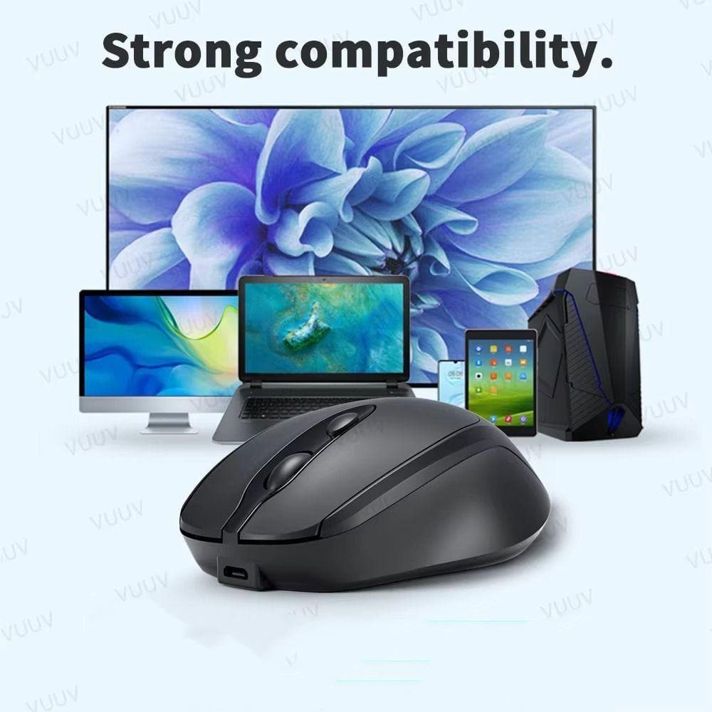 Mouse Sem Fio , Ergonômico 1600DPI 2.4Ghz + BT5.0 Morandi Conveniente E Silencioso