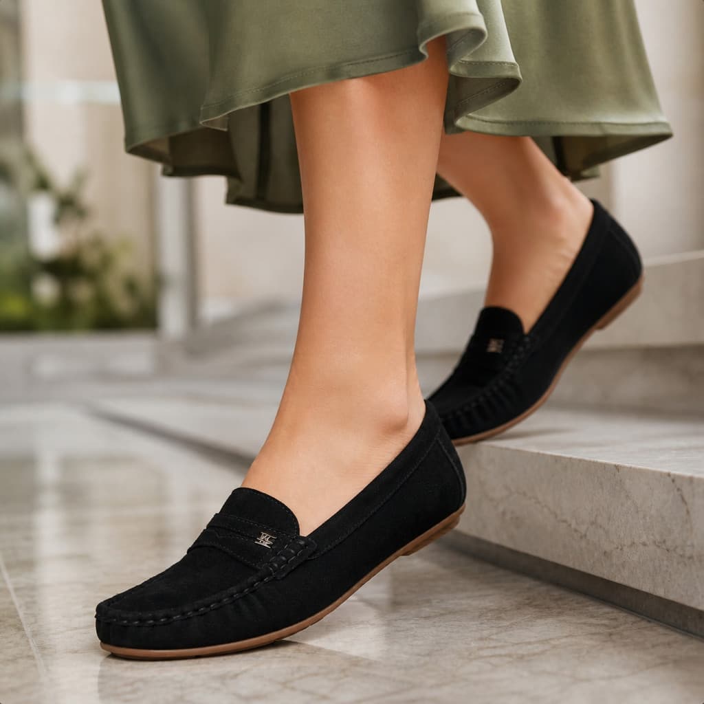 Mocassim Casual Confortável Sapato Social Leve Elegante Calçado para Trabalho Passeio Dia a Dia