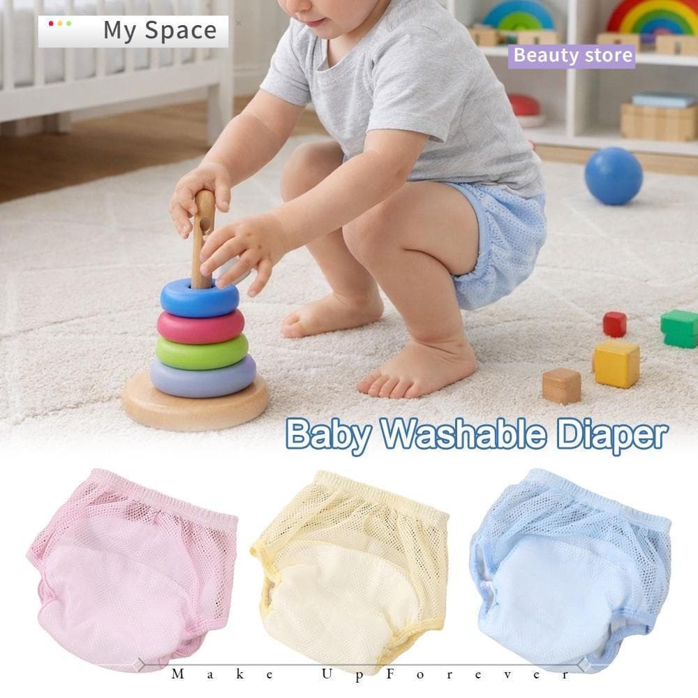 MY Fralda Lavável Para Bebê , Calças De Treinamento Bebês À Prova De Vazamentos De Algodão , Shorts Infantis Absorventes
