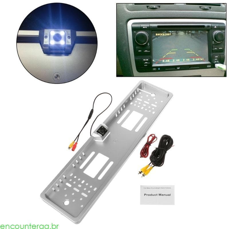 Encountera Quadro De Placa De Carro À Prova D'água Vista Traseira Câmera WiFi Estacionamento De Backup Reverso