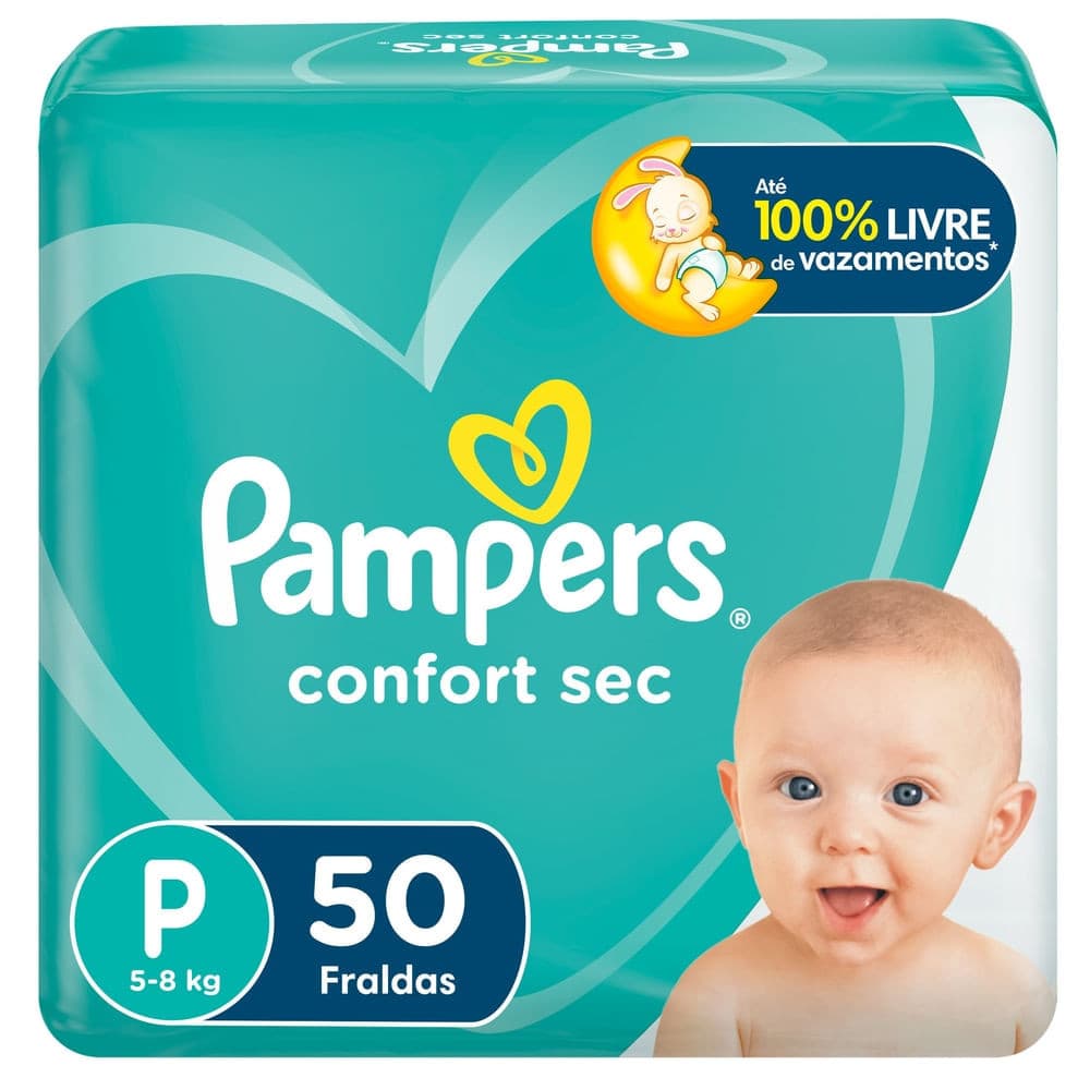 Fralda Confort Sec P 50 Unidades Pampers