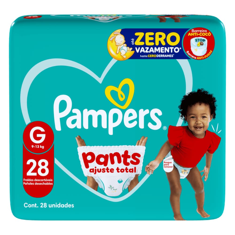 FRALDA PANTS MEGA AJUSTE TOTAL TAMANHO G 28UN PAMPERS